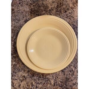 Fiestaware Homer Laughlin Dinner & Salad/Dessert Plate Set Sunflower Yellow
